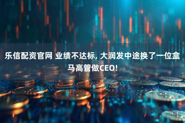 乐信配资官网 业绩不达标, 大润发中途换了一位盒马高管做CEO!